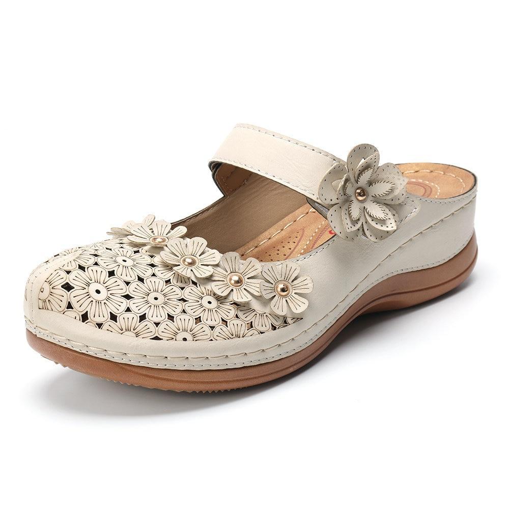 Flowers – Women's Comfort Sandals - Black - 40