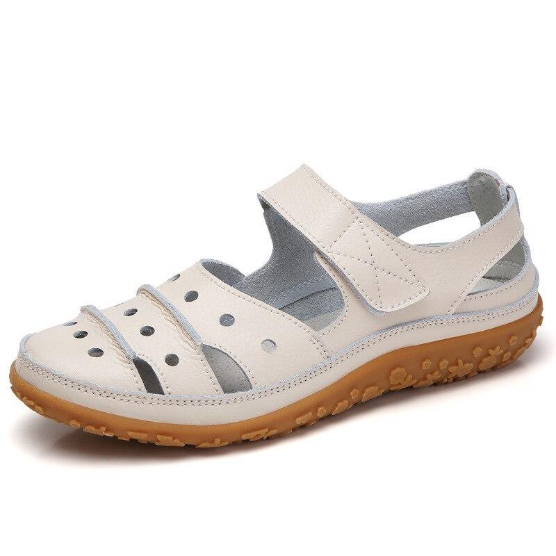 Retro – Women's Comfort Sandals - Beige - 36